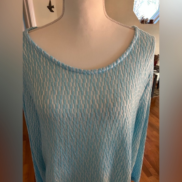 Chelsea & Theodore Blue & White Top in Women's Sz XL - Picture 3 of 9